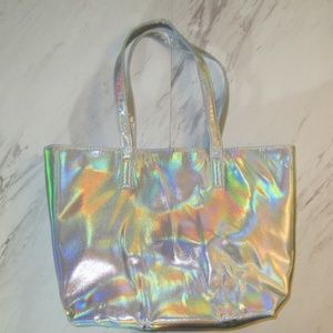 Holographic Shiny Hand Bag Ulta Silver
